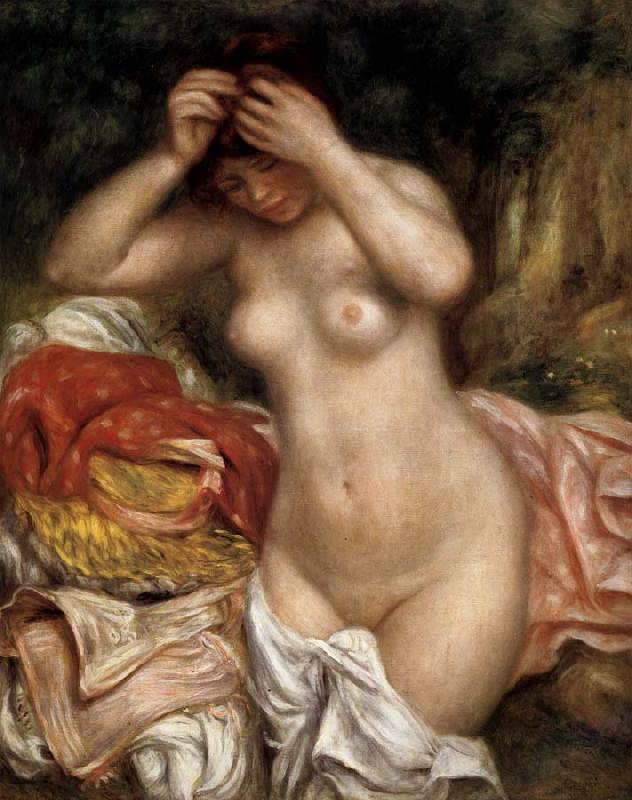 Pierre Renoir Bather Arranging Her Hair Spain oil painting art